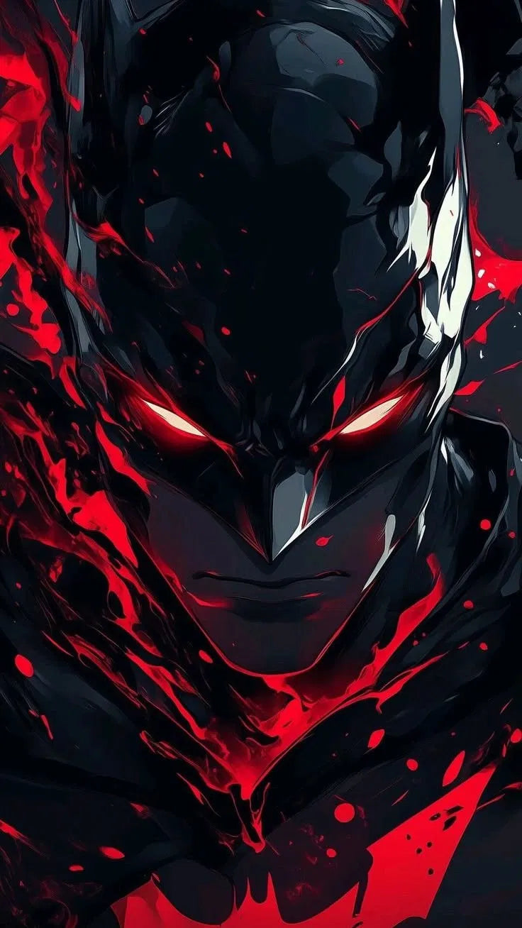 Dark Crimson Batman Wall Poster