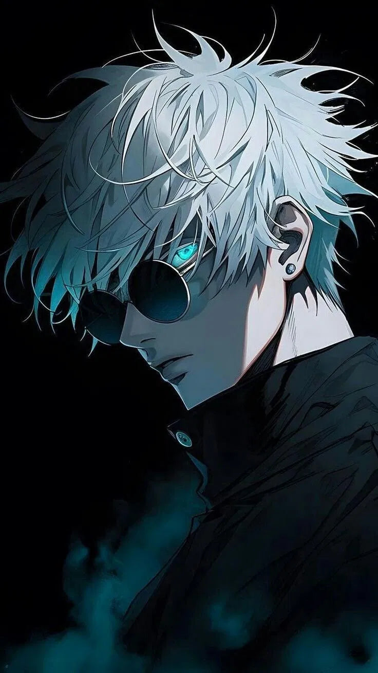 Gojo Satoru Blue Glow Anime Poster