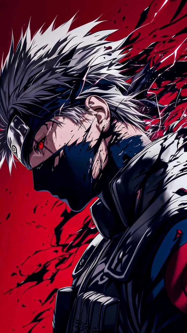 Kakashi Hatake Red Splatter Poster