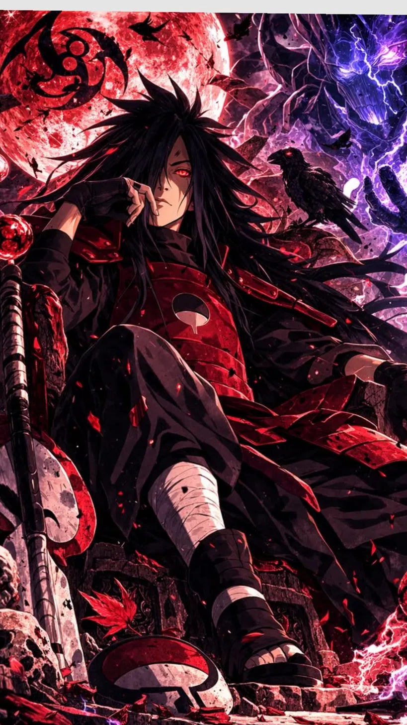 Madara Uchiha Crimson Throne Poster