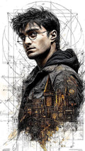 Harry Potter - Hogwarts Blueprint Sketch Poster