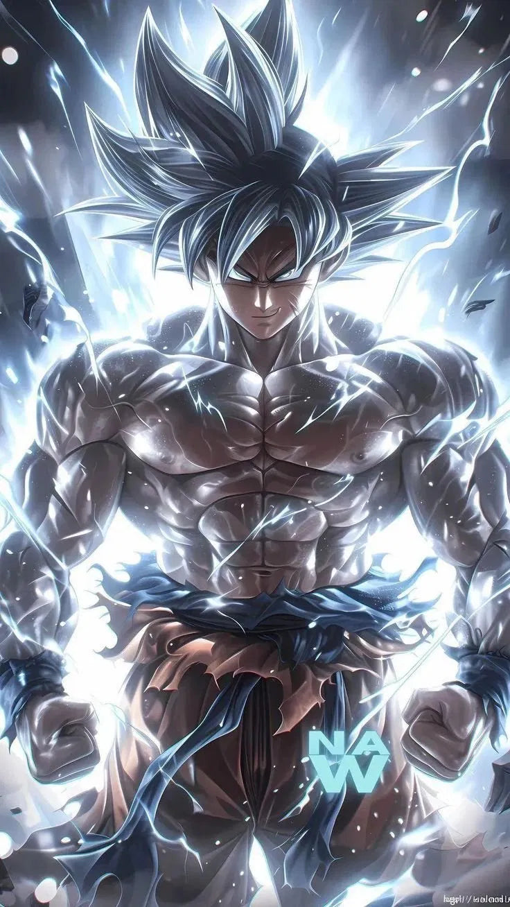 Goku Ultra Instinct Silver Aura Poster