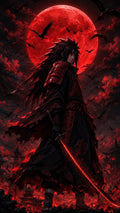 Madara Uchiha Red Moon Crows Poster