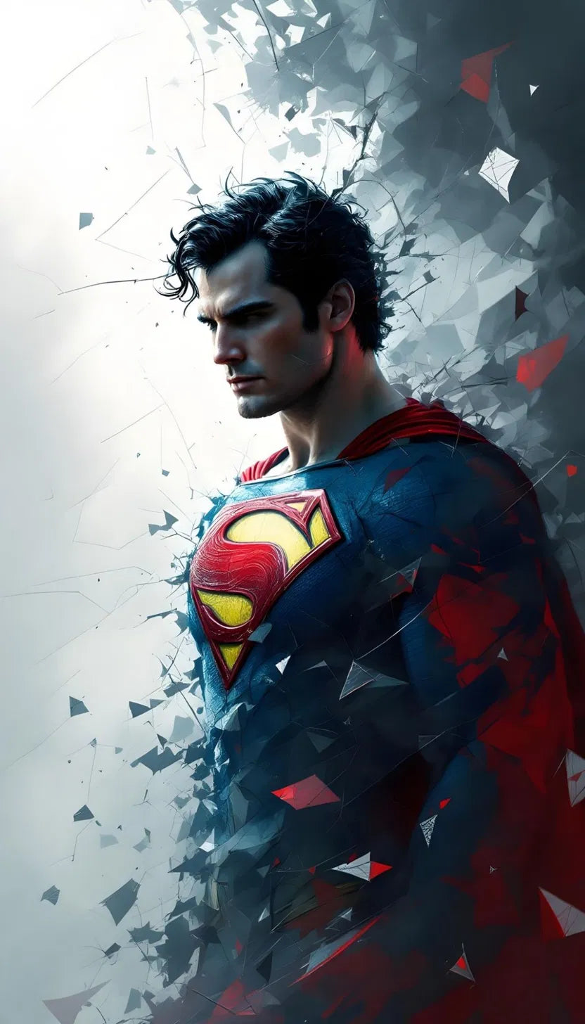 Shattered Steel Poster | Superman Side Profile Art