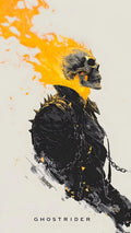 Flaming Skull Rider Poster | Ghost Rider Art