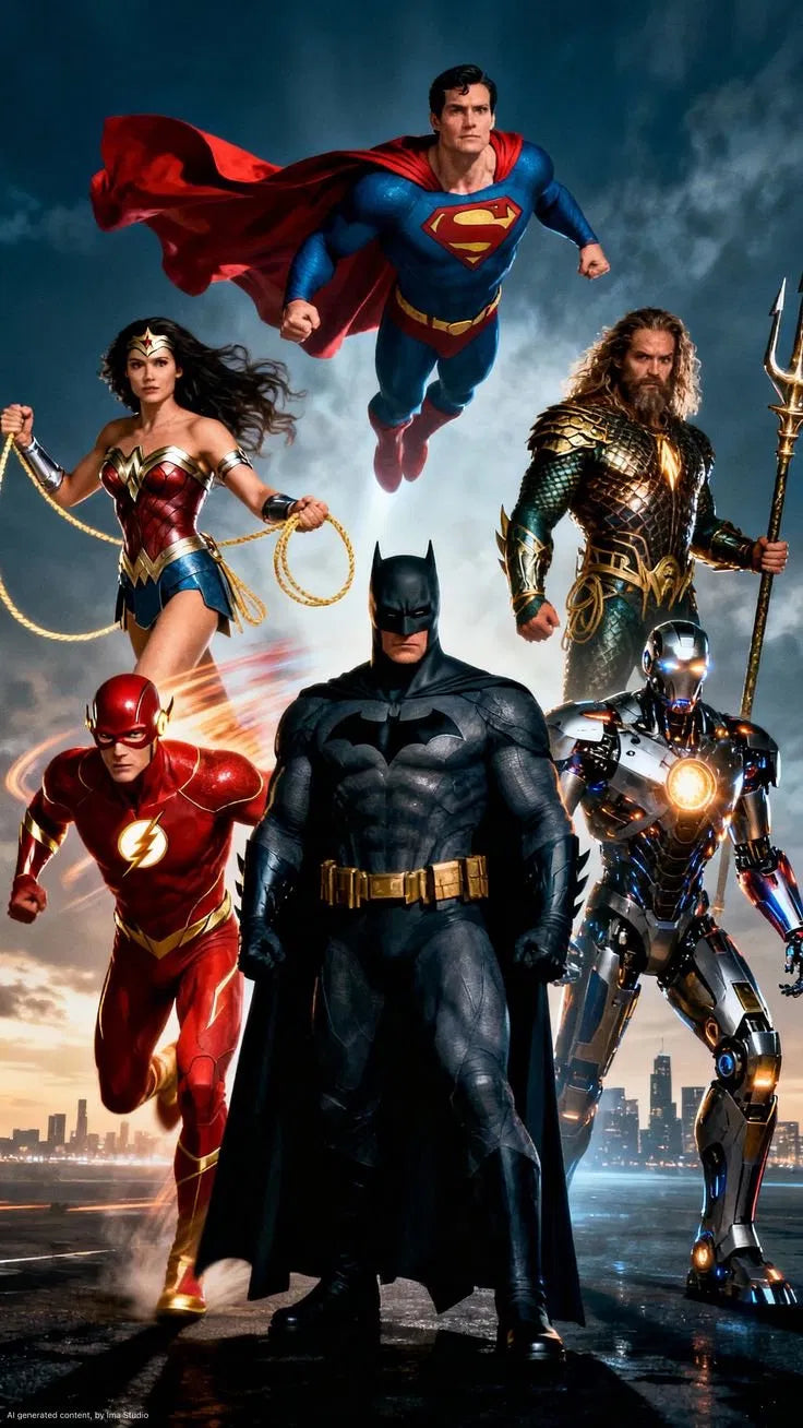 Hero Squad Poster | Superhero Team Wall Art
