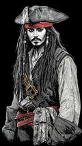 Monochrome Captain Poster | Pirate Portrait Art
