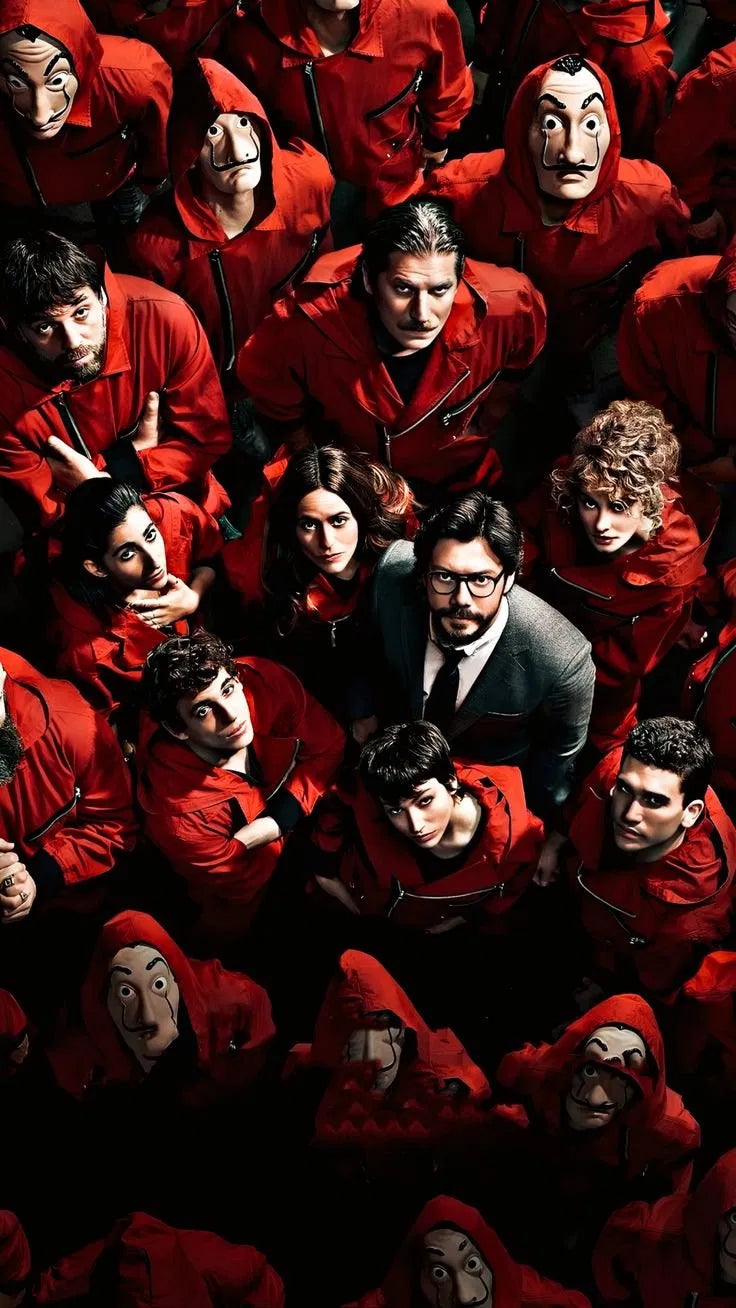 Red Crew Poster | Heist Squad Overhead Art