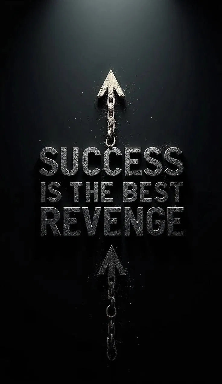 Success Is The Best Revenge Poster | Bold Typography Art