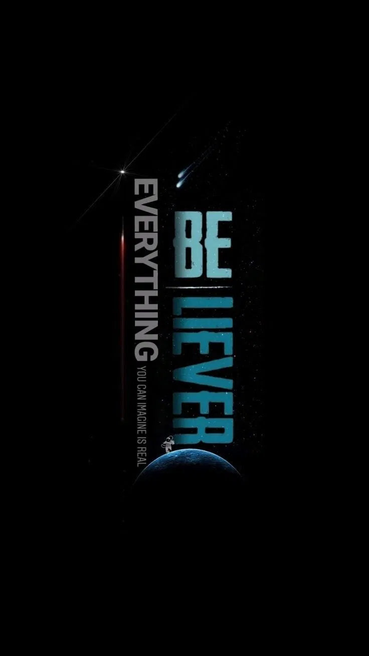 Believer Poster | Space Dreamer Minimalist Art