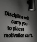 Discipline Over Motivation Poster | Bold Wall Lettering Art
