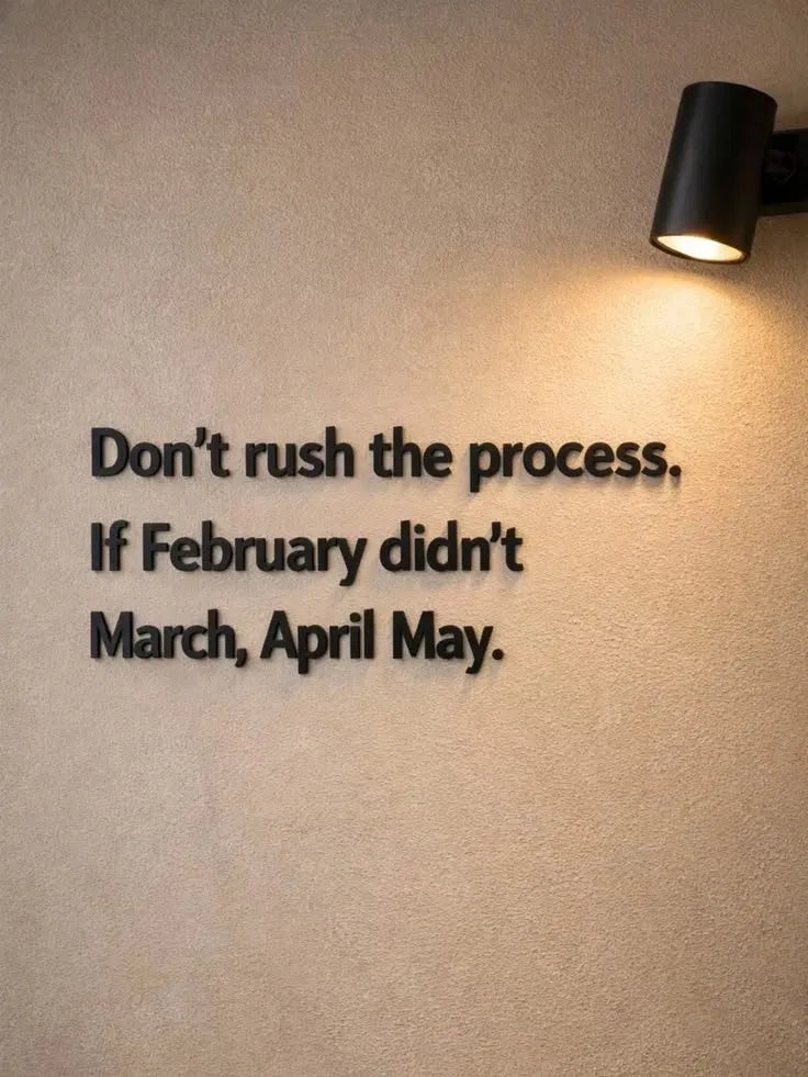 Don't Rush The Process Poster | Patience Mindset Wall Art