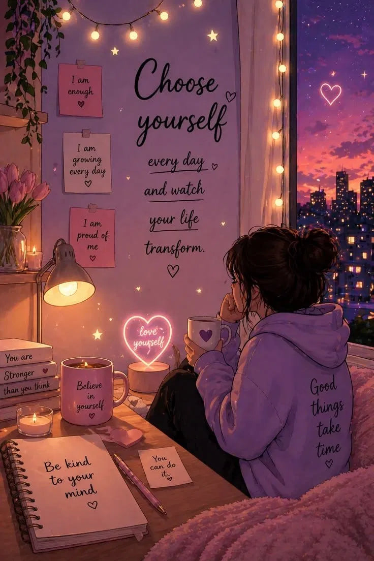 Choose Yourself Poster | Cozy Self-Love Wall Art