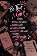 Be That Girl Poster | Boss Energy Flat Lay Art