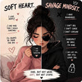 Soft Heart Savage Mindset Poster | Dual Personality Art