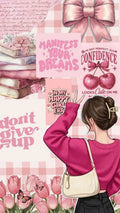 Manifest Your Dreams Poster | Pink Scrapbook Collage Art