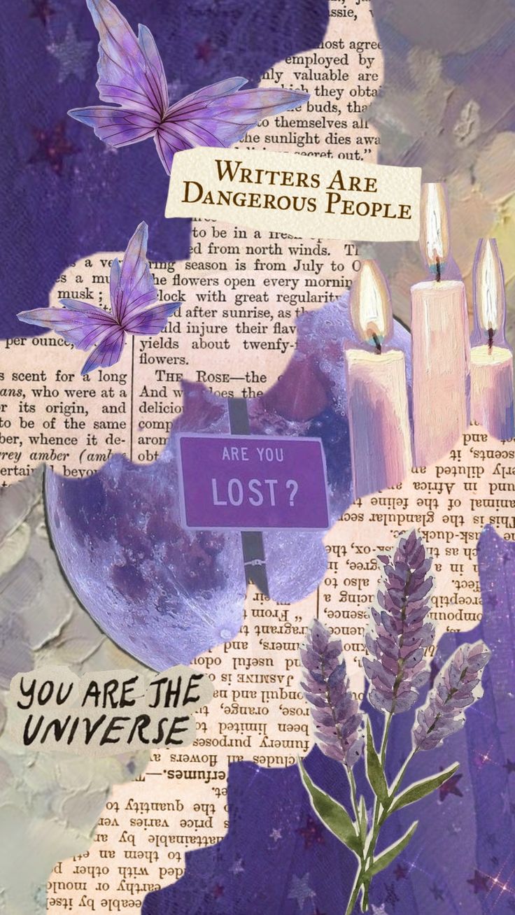 Whimsigoth Lavender Collage Poster